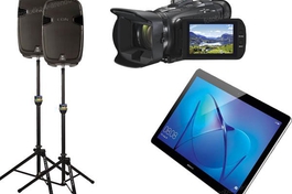 Видеокамера+колонка+планшет для отправки видео на email