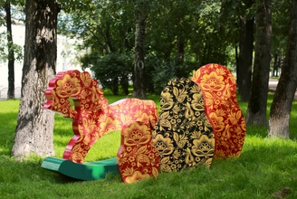 Фотозона в русском стиле