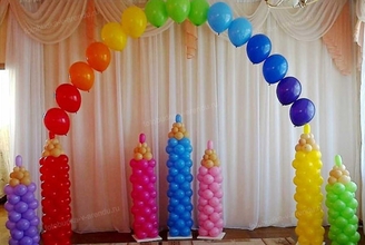 Фотозона для выпускного детского сада из шариков