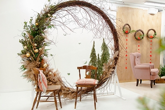 Фотозона новогодняя круглая