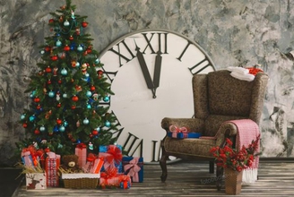 Новогодняя фотозона с часами