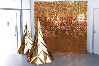 Фотозона с золотыми фигурами